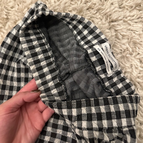 Urban Outfitters grey and white checkered stretchy pants size small - Picture 3 of 7
